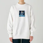 フルヤの宇宙で漂う宇宙飛行猫 Heavyweight Crew Neck Sweatshirt