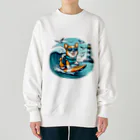 コーギーハウス〜ときどき柴・猫〜のサーファーコーギー Heavyweight Crew Neck Sweatshirt