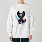 ゆうちゃんNFTいいねの耳長フェネックちゃんヒーローバージョン Heavyweight Crew Neck Sweatshirt