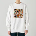 あとりえmignonのハロウィンドッグ Heavyweight Crew Neck Sweatshirt