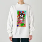 Lily bird（リリーバード）の花と黒柴ちゃんⅡ Heavyweight Crew Neck Sweatshirt