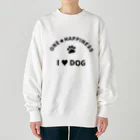 onehappinessのI LOVE DOG　ONEHAPPINESS Heavyweight Crew Neck Sweatshirt