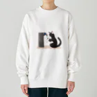 #保護猫カフェひだまり号の手洗い猫 Heavyweight Crew Neck Sweatshirt