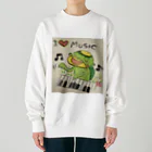 KIYOKA88WONDERLANDのピアノかっぱくん Piano Kappa-kun Heavyweight Crew Neck Sweatshirt