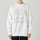 まめるりはことりのたっぷりセキセイインコちゃん【まめるりはことり】 Heavyweight Crew Neck Sweatshirt
