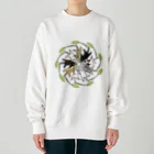 梅咲イラストワークの和猫じゃらし Heavyweight Crew Neck Sweatshirt