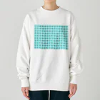 LalaHangeulのかなだらまばさ　~伝統ハングル~ 水色 Heavyweight Crew Neck Sweatshirt