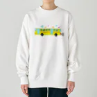 🐸かえるさんと仲間たち🐸のバス旅行のかえるさん家族 Heavyweight Crew Neck Sweatshirt