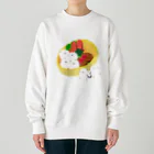 Kotetsu diary(SUZURI店)のシマエナガ×お弁当 Heavyweight Crew Neck Sweatshirt