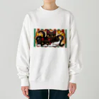 あしたのひまわりのあしたのひまわり【２匹は仲良しこよし】 Heavyweight Crew Neck Sweatshirt