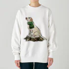 犬グッズの店しえるぶるーのマフラー犬　ラブラドルレトリバー Heavyweight Crew Neck Sweatshirt