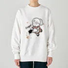 ともけーのコーヒーこぼしてもOKな白スウェット Heavyweight Crew Neck Sweatshirt