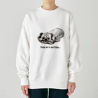 犬グッズの店しえるぶるーのミトンに入ったパグ  Heavyweight Crew Neck Sweatshirt