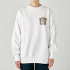 イラスト MONYAAT の食パンくんこげたくん Heavyweight Crew Neck Sweatshirt