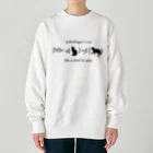 Silvervine Psychedeliqueのシュレーディンガーの猫（黒字） Heavyweight Crew Neck Sweatshirt