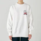 イラスト MONYAAT のワンポイント 赤ぱんポメラのスケボー Heavyweight Crew Neck Sweatshirt