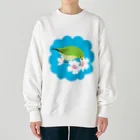 LalaHangeulの桜とメジロさん Heavyweight Crew Neck Sweatshirt