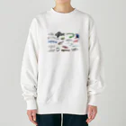kasumigauraACのみんなで描いた霞ヶ浦の生き物 Heavyweight Crew Neck Sweatshirt