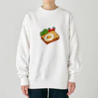 Wonder Bird Forestのピクセル・目玉焼きトースト Heavyweight Crew Neck Sweatshirt