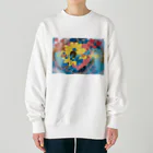 AkironBoy's_ShopのPEACE AND LOVE 〜平和と愛は何処からくるのか❓〜 Heavyweight Crew Neck Sweatshirt