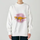 fumimicreativeの80年代風レトロポップな恐竜　ティラノサウルス Heavyweight Crew Neck Sweatshirt