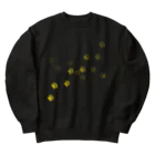 Nomi(shop-I＊iro-)の猫の肉球アート(跡) タイトルは「自由」黄色 Heavyweight Crew Neck Sweatshirt