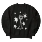 cosmicatiromの漫才マイク 白 Heavyweight Crew Neck Sweatshirt