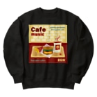 Teal Blue CoffeeのCafe music - CARDINAL RED BURGER - Heavyweight Crew Neck Sweatshirt