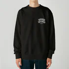 BURIKI'N RECORDSのブリキン定番ロゴ（ホワイトロゴ小） Heavyweight Crew Neck Sweatshirt