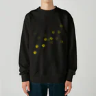 Nomi(shop-I＊iro-)の猫の肉球アート(跡) タイトルは「自由」黄色 Heavyweight Crew Neck Sweatshirt