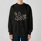 BeachBunnyのうさぎとねこのファッション図鑑シルエットBK Heavyweight Crew Neck Sweatshirt