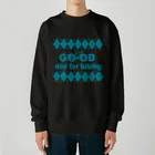 キッズモード某のチャリロゴアーガイル(mint) Heavyweight Crew Neck Sweatshirt