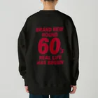 キッズモード某のROUND60 / 還暦＆アラ還を軽やかにすごすロゴ Heavyweight Crew Neck Sweatshirt