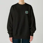 ゆにねこ惑星の❖僕のｴｰﾃﾞﾙﾜｲｽ❖緑色(小) Heavyweight Crew Neck Sweatshirt