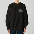 BURIKI'N RECORDSのブリキン定番ロゴ（ホワイトロゴ小） Heavyweight Crew Neck Sweatshirt