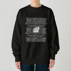 クセスゴエッセイの㎗デシリットル白字 Heavyweight Crew Neck Sweatshirt