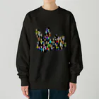 BeachBunnyのうさぎとねこのファッション図鑑シルエットBK Heavyweight Crew Neck Sweatshirt