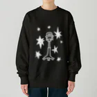 cosmicatiromの漫才マイク 白 Heavyweight Crew Neck Sweatshirt