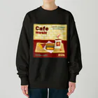 Teal Blue CoffeeのCafe music - CARDINAL RED BURGER - Heavyweight Crew Neck Sweatshirt