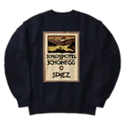 YS VINTAGE WORKSのスイス・ベルン州シュピーツのシャトーホテルの古い広告 Heavyweight Crew Neck Sweatshirt