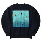 L_arctoaの海を泳ぐチャイロチビゲンゴロウ Heavyweight Crew Neck Sweatshirt