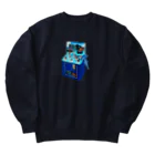 みにゃ次郎のレトロゲームサメ叩き Heavyweight Crew Neck Sweatshirt