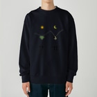 L_arctoaのカマキリの昼と夜の複眼（絵文字、背景透過ver） Heavyweight Crew Neck Sweatshirt