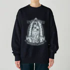 METAL HORSE 金属の馬のMETAL HORSE バイカーマリア ホワイト Heavyweight Crew Neck Sweatshirt