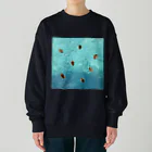 L_arctoaの海を泳ぐチャイロチビゲンゴロウ Heavyweight Crew Neck Sweatshirt