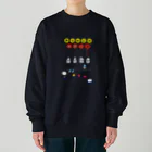 みにゃ次郎の変異株を打ち落とせ！！ Heavyweight Crew Neck Sweatshirt