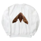 L_arctoaのモモスズメ幼虫と成虫 Heavyweight Crew Neck Sweatshirt