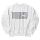 ハナイとトンの猫が目の前を横切った（白猫） Heavyweight Crew Neck Sweatshirt