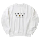 ハナイとトンのドット絵の猫（招き猫） Heavyweight Crew Neck Sweatshirt