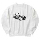 chippokeの双子パンダ Heavyweight Crew Neck Sweatshirt